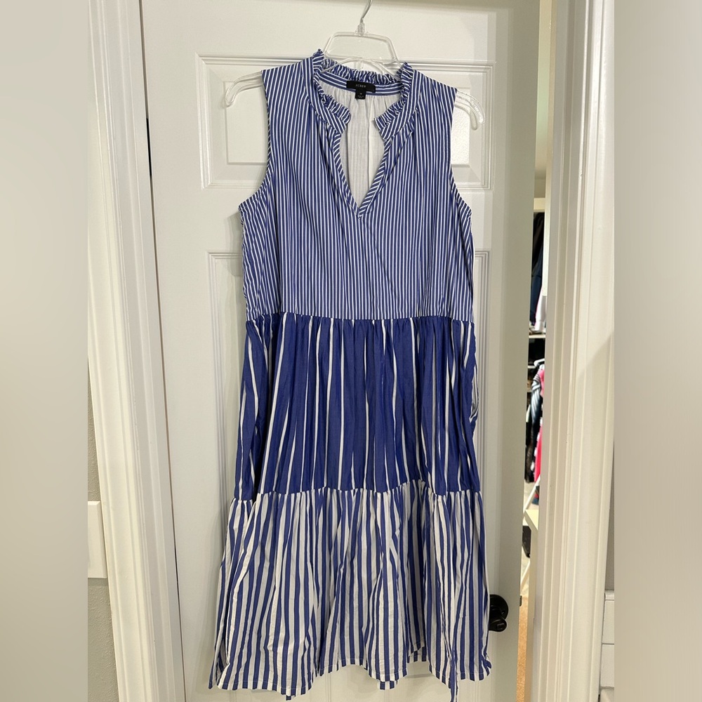 J.Crew striped sleeveless dress size Medium